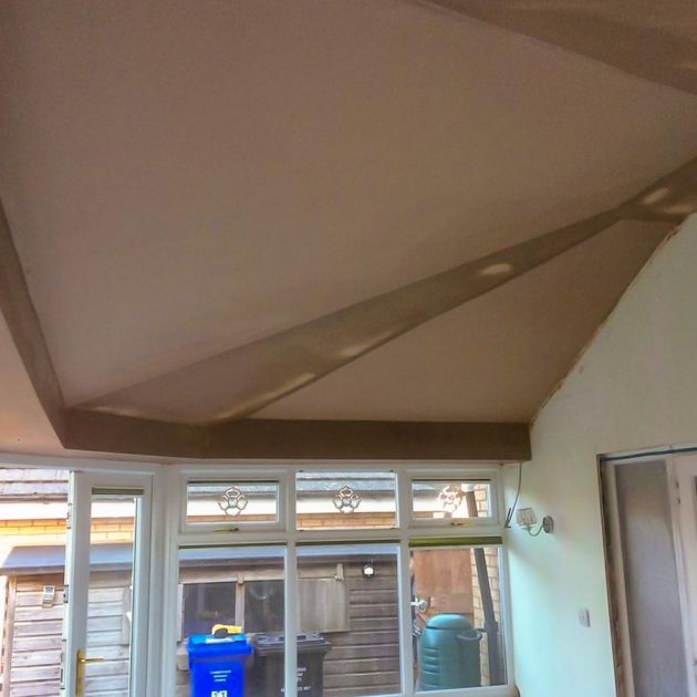 conservatory ceiling skimmed