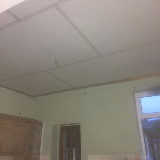 Ceiling Repaird with Plasterboard